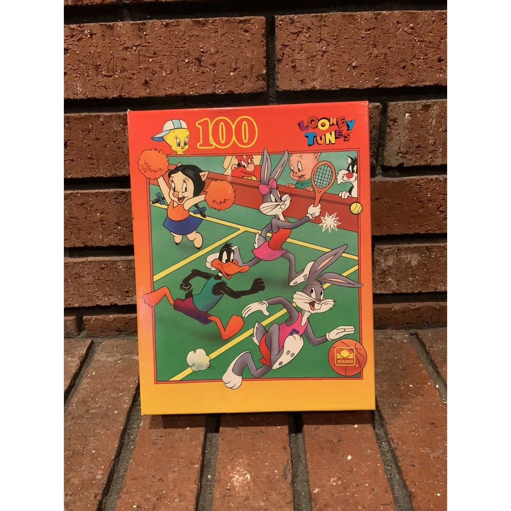 Vintage Looney Tunes Sports 100 Pc Golden 11.5"x15" Complete